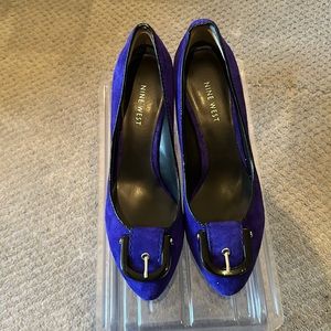 Nine West 7.5 Cobalt Blue Suede Pumps. Brand New never worn.